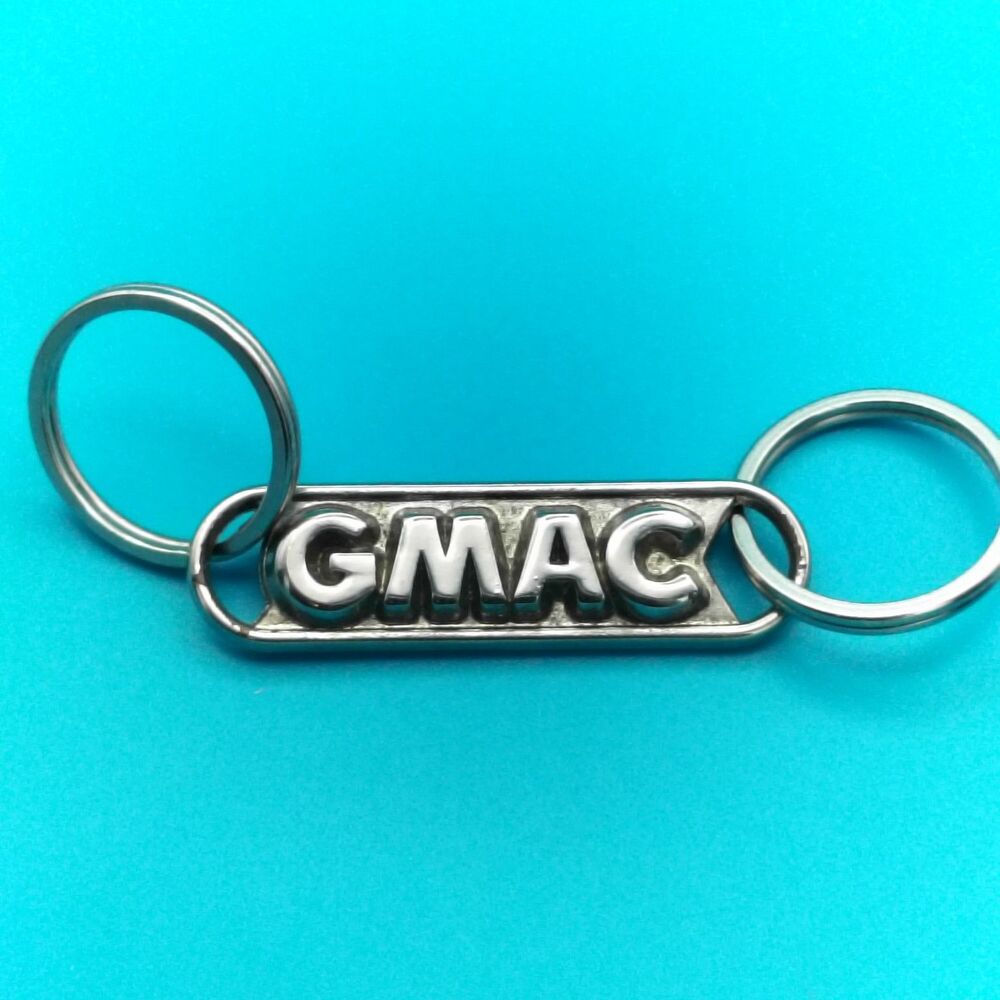 GMAC Keychain Metal Key Ring Logo Bar Fob Vintage Southfield MI